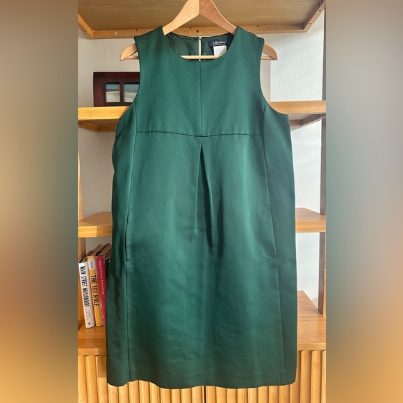 S Max Mara Deep Green Cotton Dress with Pockets - size XXL / US16 - Picture 1 of 6